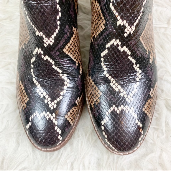 MADEWELL Regan Python Snakeskin Leather Slip On Ankle Booties US 7.5 - Picture 7 of 11